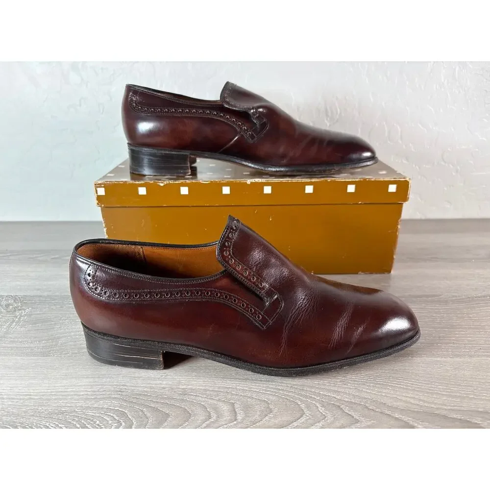 Vintage Alan McAfee London Neiman-Marcus- Men’s Brown Leather Dress Shoes‎